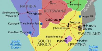 Peta dari maputo Swaziland