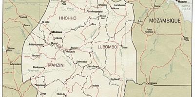Peta dari siteki Swaziland